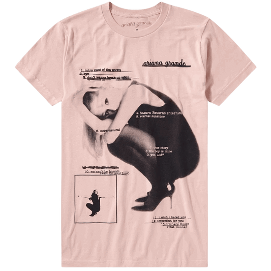 ARIANA GRANDE ETERNAL SUNSHINE TRACKLIST JUNIORS T-SHIRT