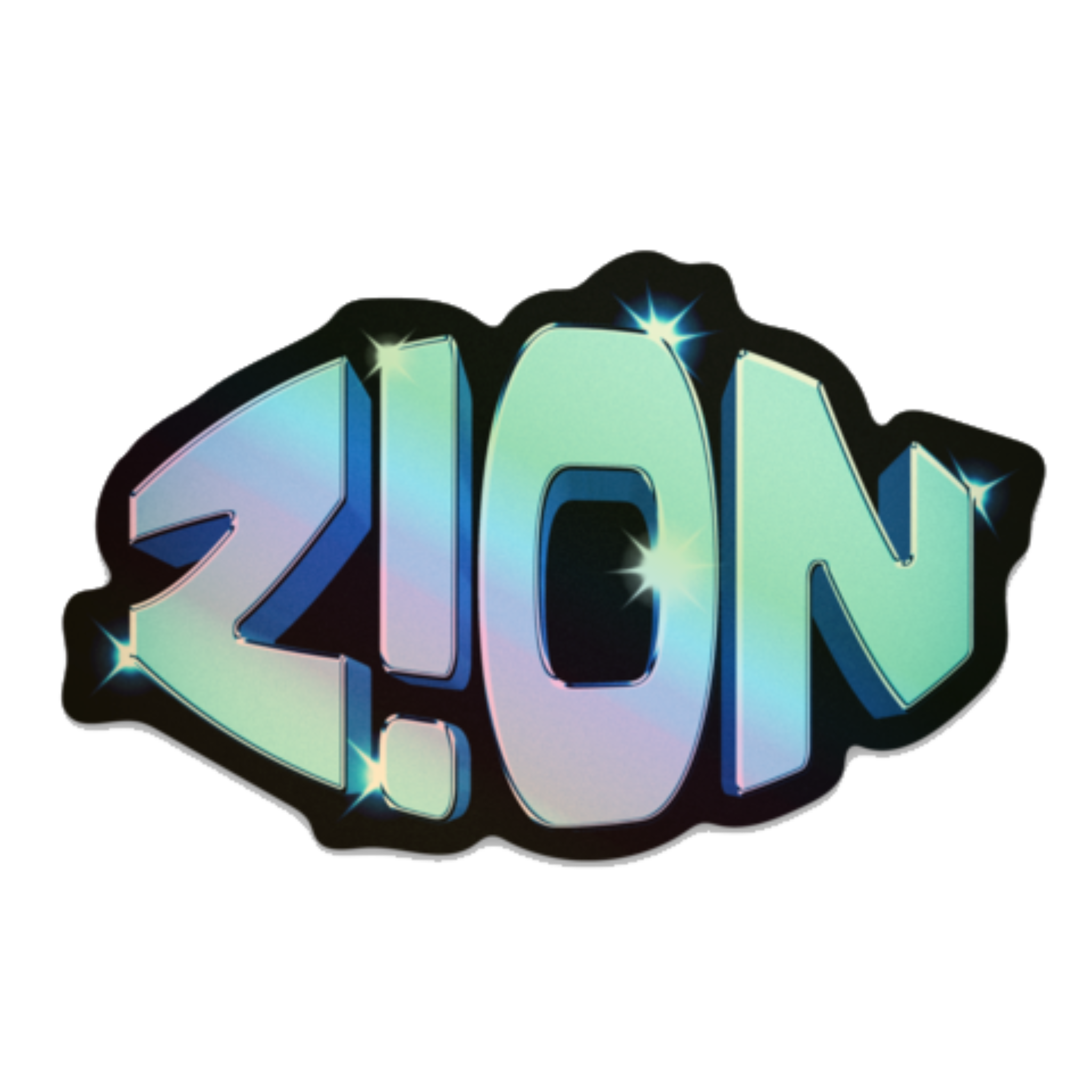 Z!ON HOLOGRAPHIC LOGO STICKER